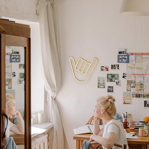 Miniatura 6 de Shaka - Letrero de pared de madera para colgar suelto, diseño hawaiano Aloha Surfer en forma de mano, decoración de dedo para decoración de pared