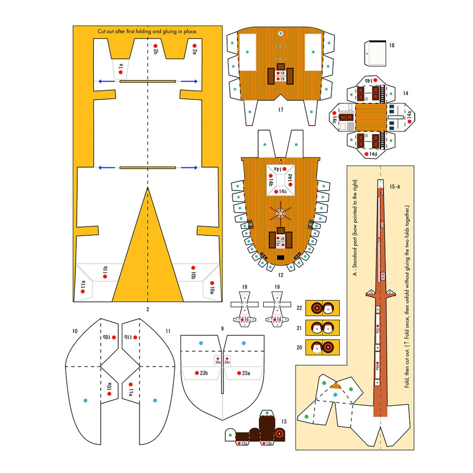 Oshhni Maquette en Papier du Navire de Guerre N Oslyabya de La Marine Tsariste à L'échelle 1:250 (à Monter Soi-même).