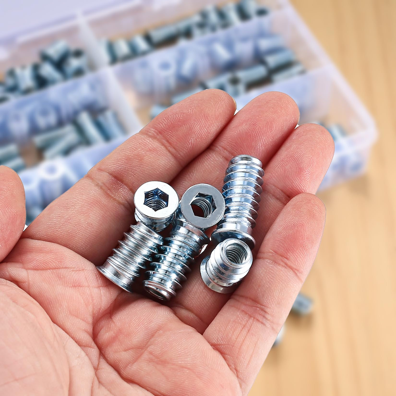 20 Dadi Esagonali Per Legno M4x10mm - Inserti Filettati Per Mobili, Armadi, Sedie - Foto 4