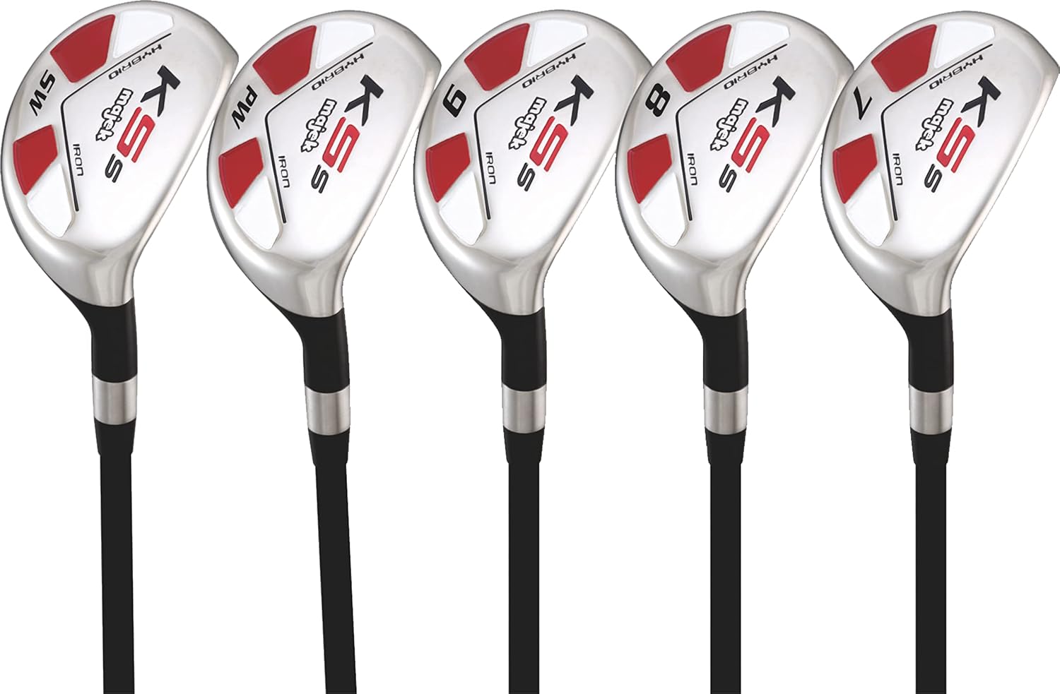 Senior Men’s Majek Golf All Hybrid Partial Set, which Includes: #7, 8, 9, PW +SW Senior Flex Right Handed New Utility “A” Flex Club