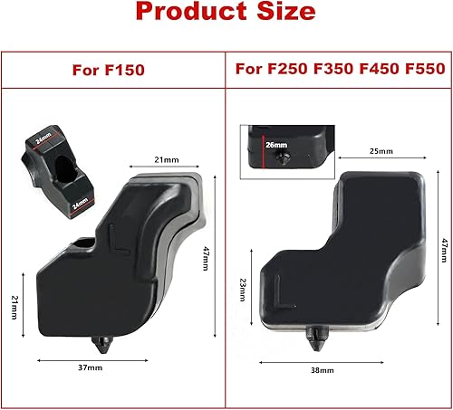 Miniatura 3 de Parachoques de goma para puerta trasera izquierdo y derecho compatible con Ford F150 2015-2023 Reemplazar FL3Z-99439A00-A, FL3Z-99439A00-B