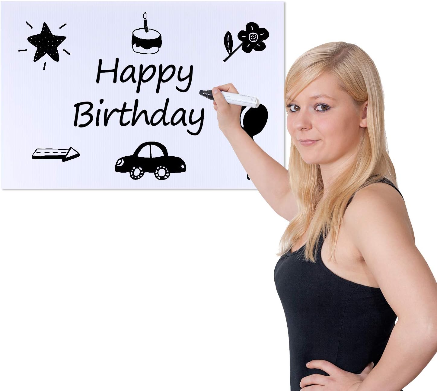 PLULON 12 Pcs Blank Yard Writing boards Yard lawn signs with H-Stakes, 18 x 12 Inches White Lawn Signs for Garage Sale Signs, Rent, Guidepost, Halloween, Christmas, Birthday Decorations : Patio, Lawn & Garden