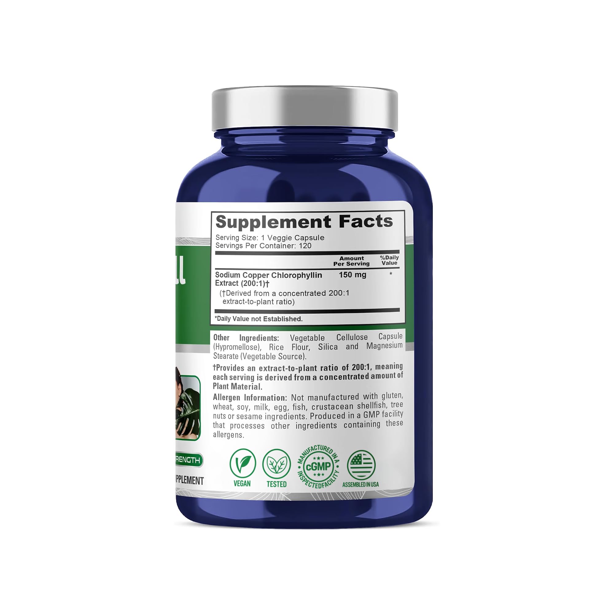 Chlorophyll Vegan, 150 mg, 120 Veg Capsules - 120 Servings — Amazon image 3