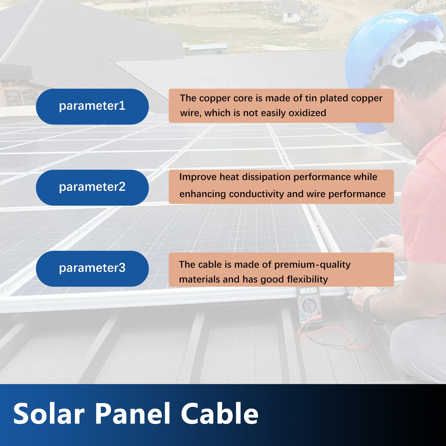WFLNHB Cable de extensión de panel solar de calibre 10 de 15 pies, 10 AWG negro + rojo con conector hembra y macho conector solar
