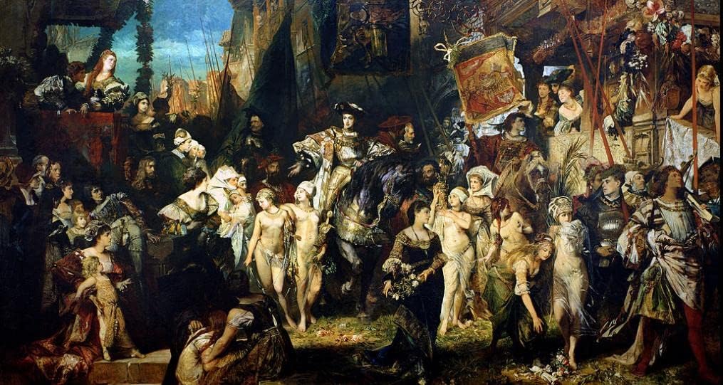 The Entry of Charles V into Antwerp， Hans Makart