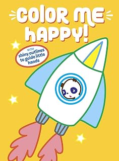 Color Me Happy! (Yellow): With Shiny Outlines to Guide Little Hands (Dover Animal Coloring Books)