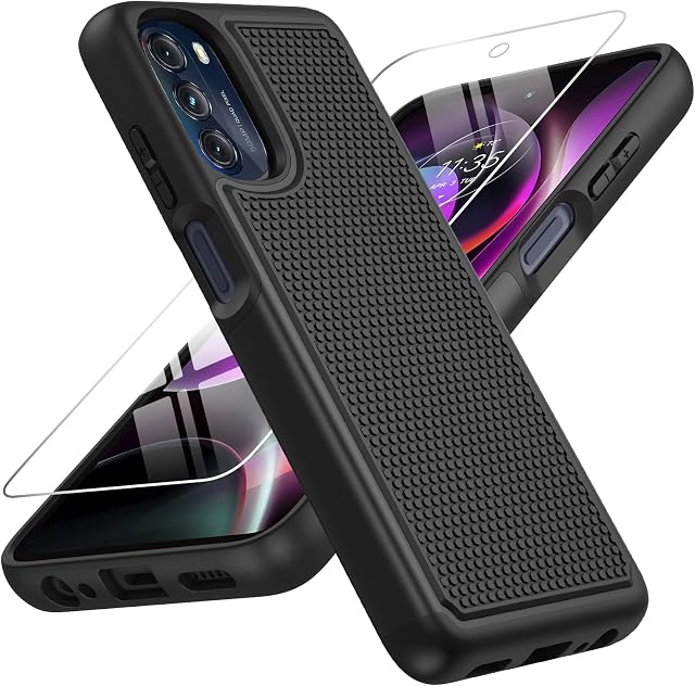 BNIUT for Motorola Moto G 5G 2022 Case: Dual Layer Shockproof Heavy Duty Protection | Military Grade Drop Proof Protective Phone Cases | Hybrid Hard Shell with Sturdy Durable Texture - Black
