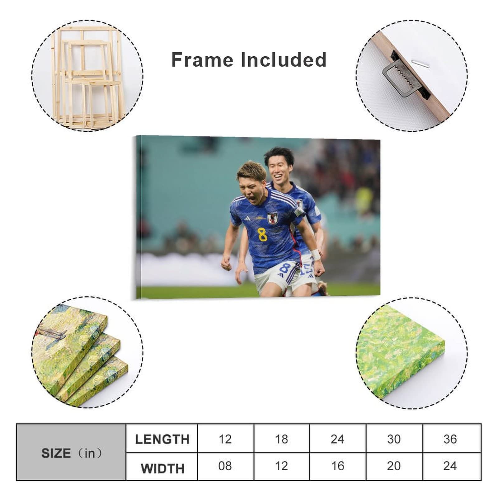 Amazon.co.jp: 堂安律 サッカー日本代表 ポスター（8） キャンバス