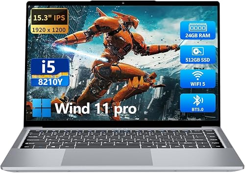 KUMNOSAL 15.3-Inch Laptop with i5 24GB RAM 512GB SSD