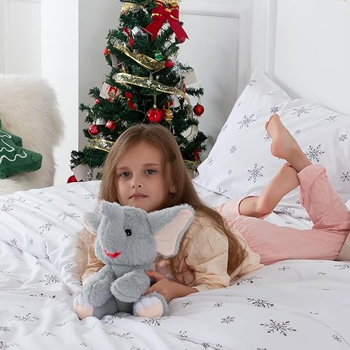 Miniatura 5 de ZGXIONG Elefante de peluche de elefante de peluche gris, lindo juguete de elefante de peluche, regalos para mujeres, elefantes, animales de peluche