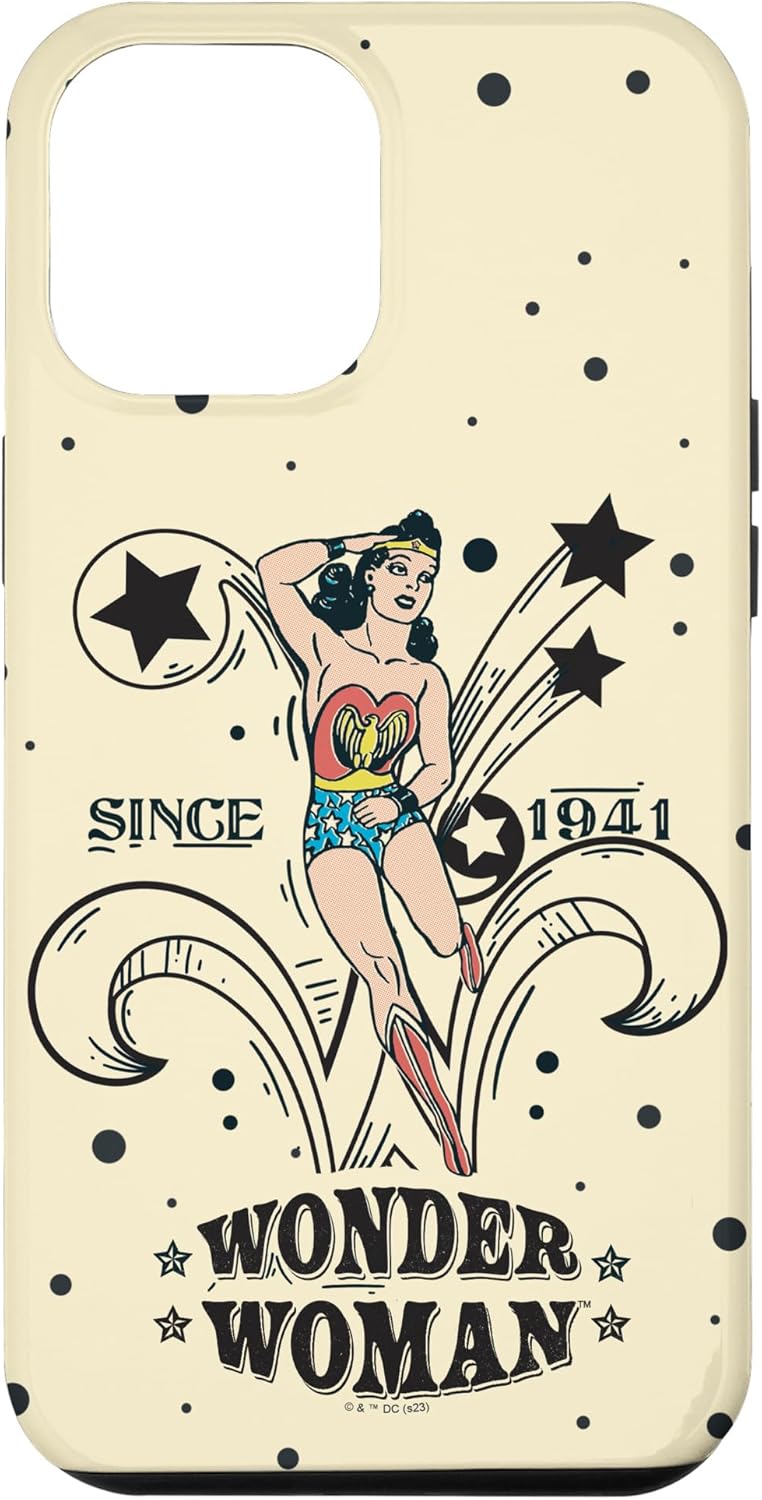 iPhone 15 Pro Max DC Comics Wonder Woman Since 1941 Retro Stars Case