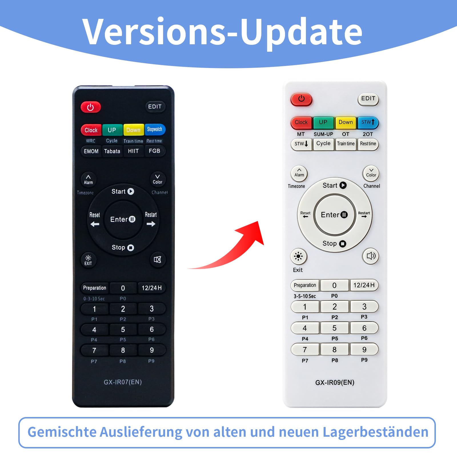 Gym Timer Uhr für Home Gym, Coundown Time mit Start/Stop Taste, Intervall Timer für Workout, Digital Stoppuhr mit Fernbedienung, 12/24H LED Wand Uhr, Tragbares Home Gym Zubehör