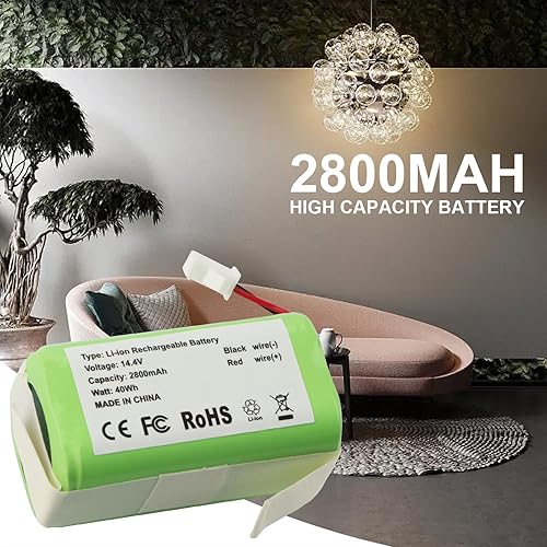 Miniatura 5 de ZTHY Batería de repuesto de 2800 mAh para R500+ R550 R300 R650 R3500 Eufy RoboVac 11 11S 12 15C 15T 30 30C 35C Amarey A800 A900 Shark RV700 RV720