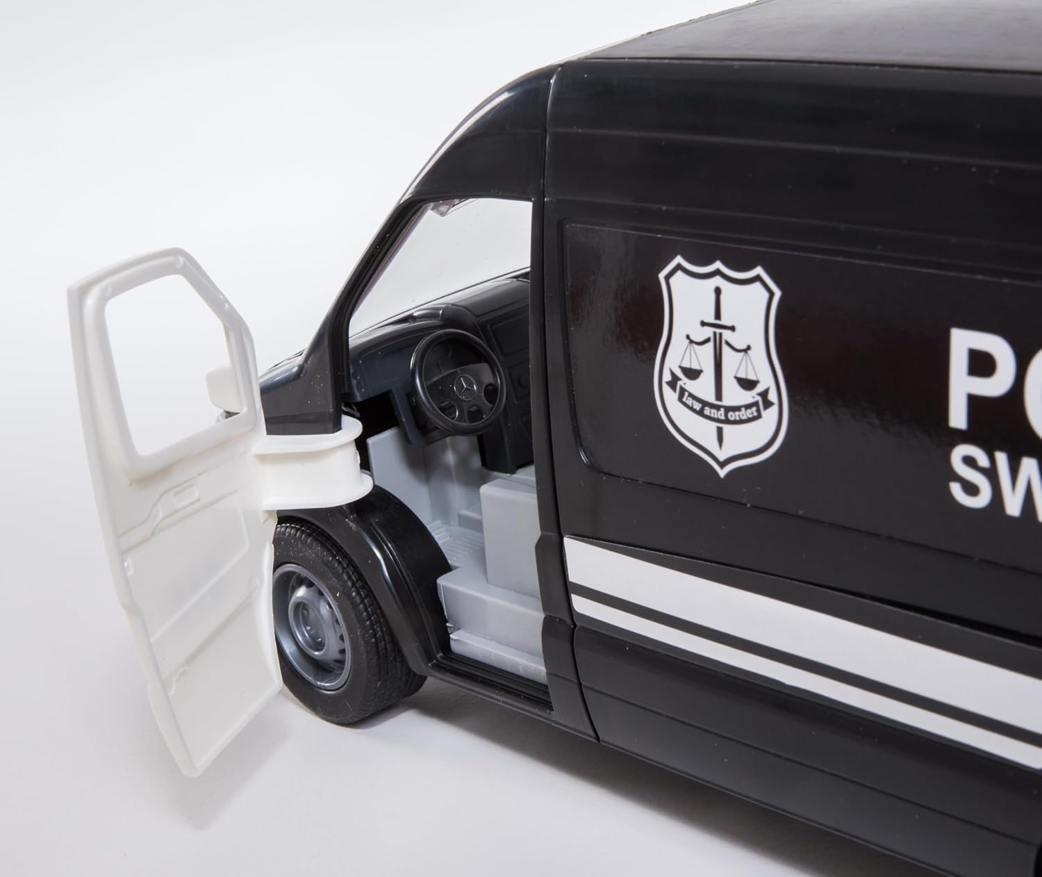 Licensed Series of Mercedes-Benz Sprinter Collectible Toy Truck Police Black Exclusive