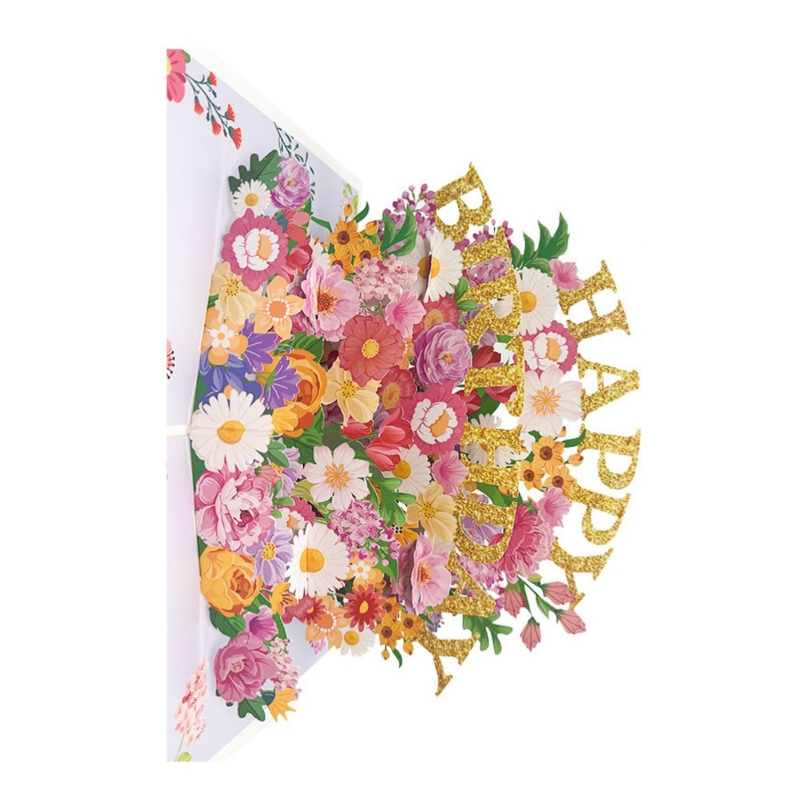 Tsophreniq Day Greeting Card, Elegant Foldable Greeting Card, 3D Popup Flowers Gifts for Mom Women Present Foldable Paper Blessing Cards
