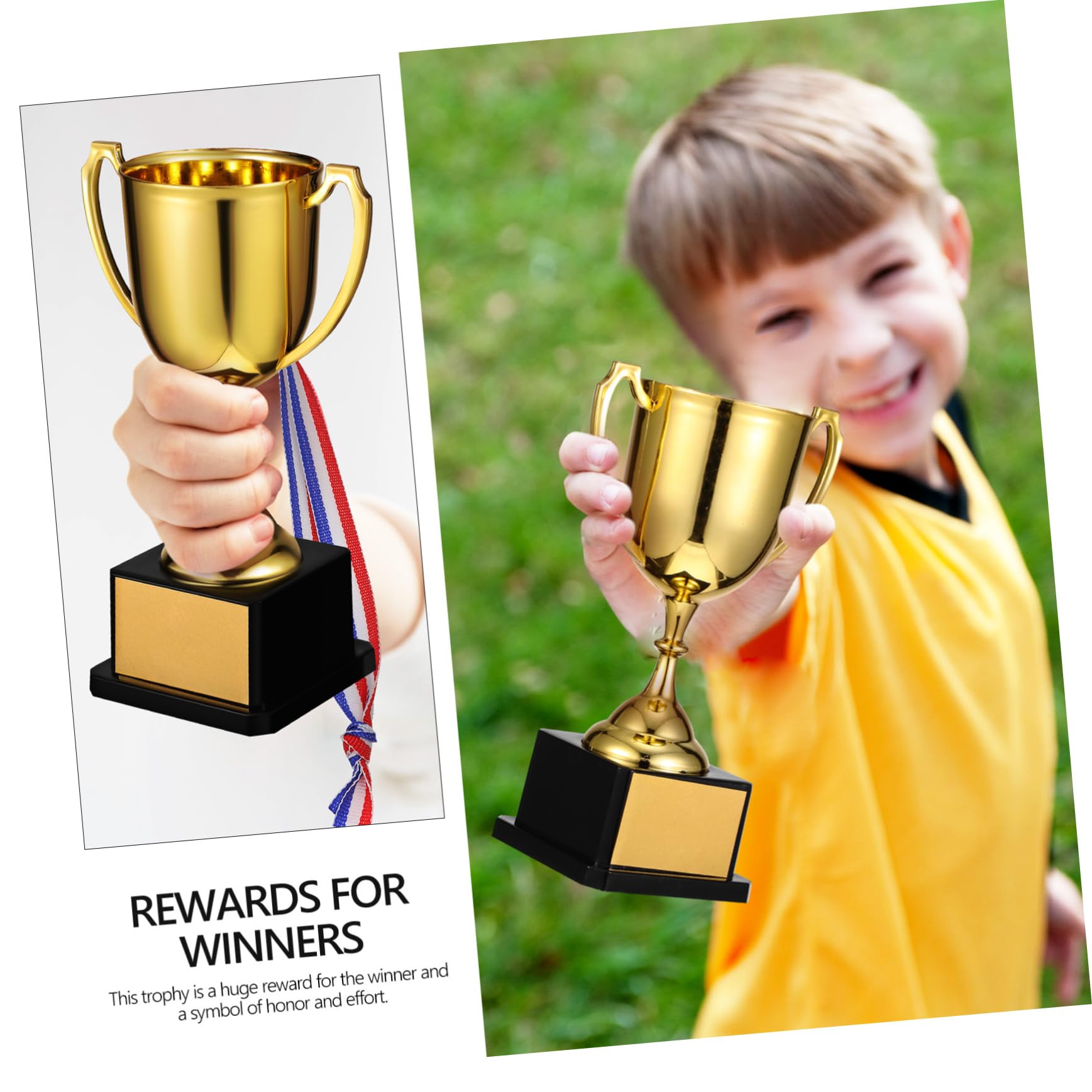 Parliky Gold Plated Trophy Cup Sports Party Award Game Reward Mini Trophy Unisex Celebration Prize
