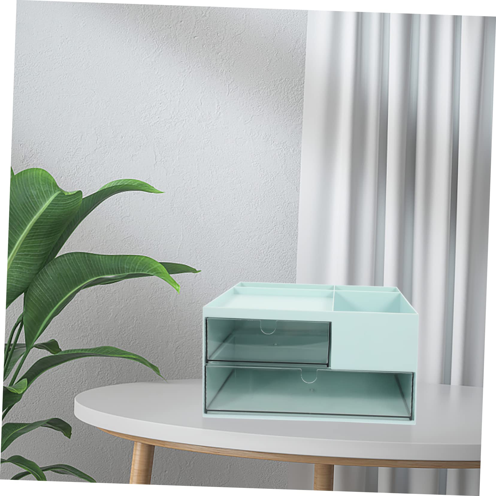 Organizzatore da Scrivania Cassetto Design Multifunzione per Riporre Cotton Fioc Dischetti Struccanti e Articoli di Cancelleria Ordinato e Pratico per Ufficio Domestico