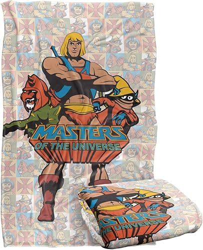 Trevco Masters of The Universe Heroes - Manta de tacto sedoso, súper suave, 36 x 58 pulgadas