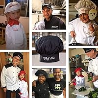 Vista 2 de Personalizado personalizado Chef Hat Ajustable Elástico Baker Cocina Cocina Chef Cap