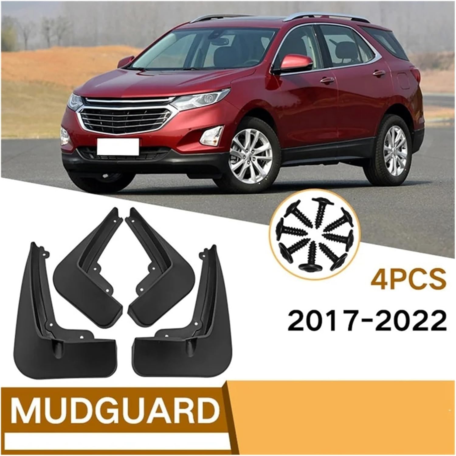 Car Mudguards Compatible with Equinox 2017-2022 Fender Mud Guard Flap Splash Flaps Mudflapor Accessories