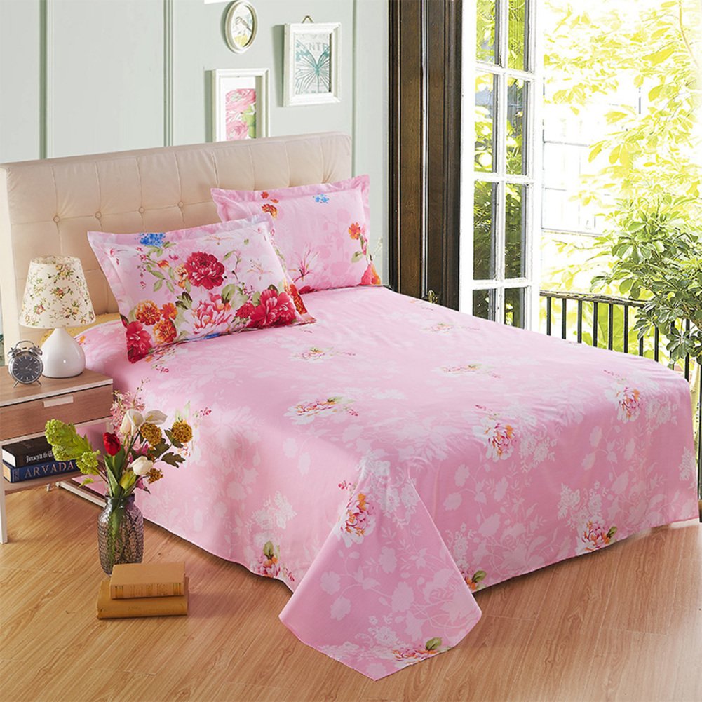 Drap en coton sergé et lin pour lit simple double grand format 230x250