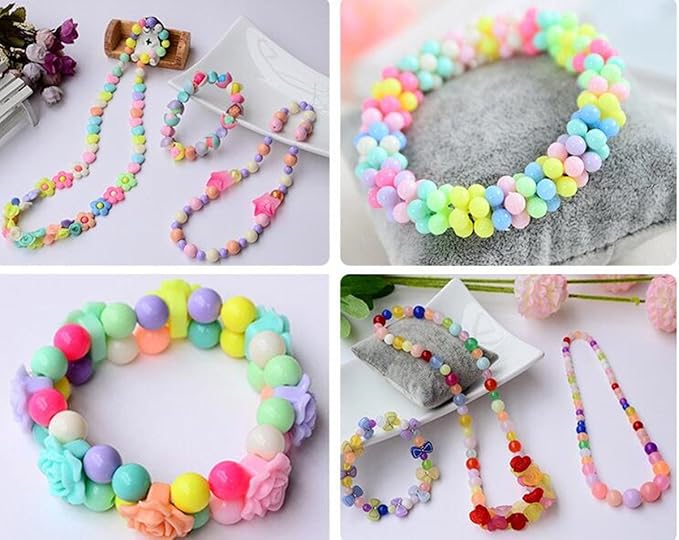 Amazon Kidsビーズセットジュエリーmakingキット幼児 クリエイティブdiyジュエリーmaking Headwearネックレス ブレスレットとリング アート工芸ギフトおもちゃのガールズages 3 And Up マルチカラー Beads Set Jewelry Making Kit ブレスレット おもちゃ