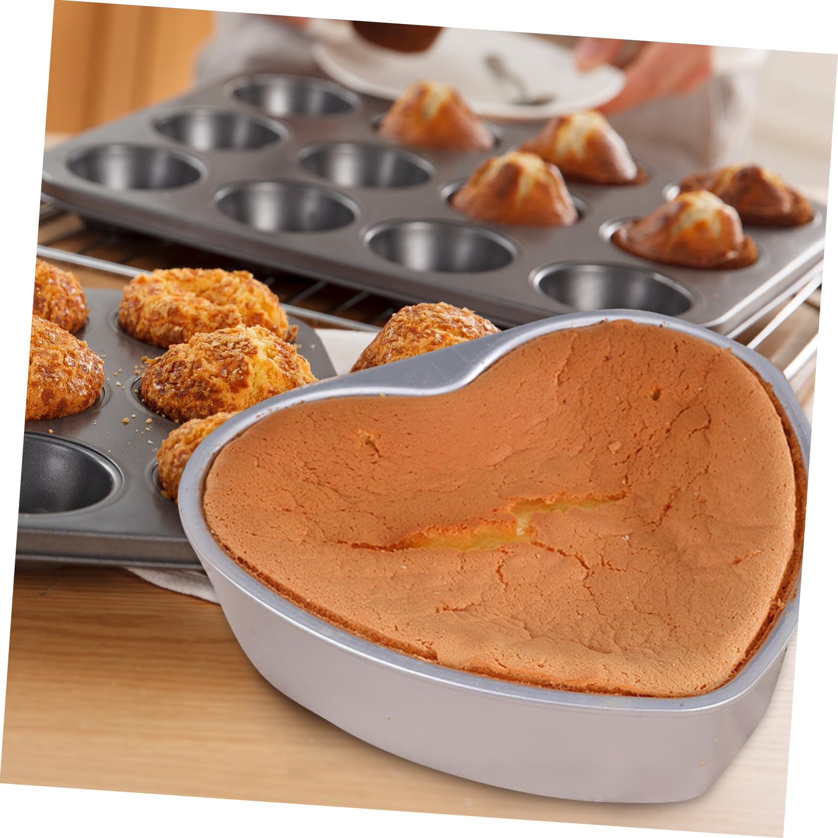VILLCASE Moule à Gâteau Forme Cœur Ustensile Cuisine Moule Cœur Gâteau de Pâtisserie