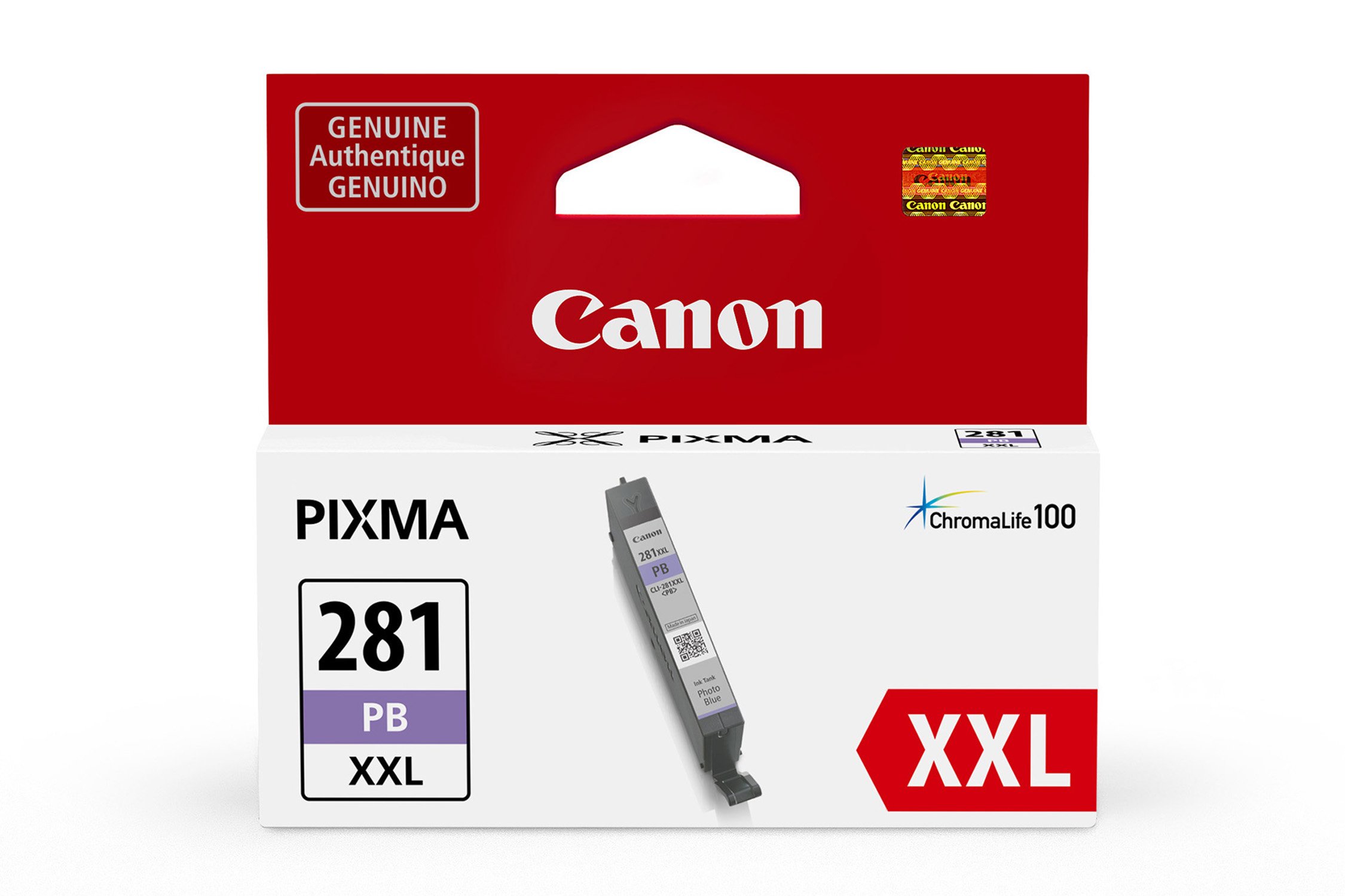 Canon Genuine Ink Cartridge CLI-281XXL Photo Blue Ink Compatible to printer TS9120, TS8120, TS8220, TS82222, TS8320, TS8322