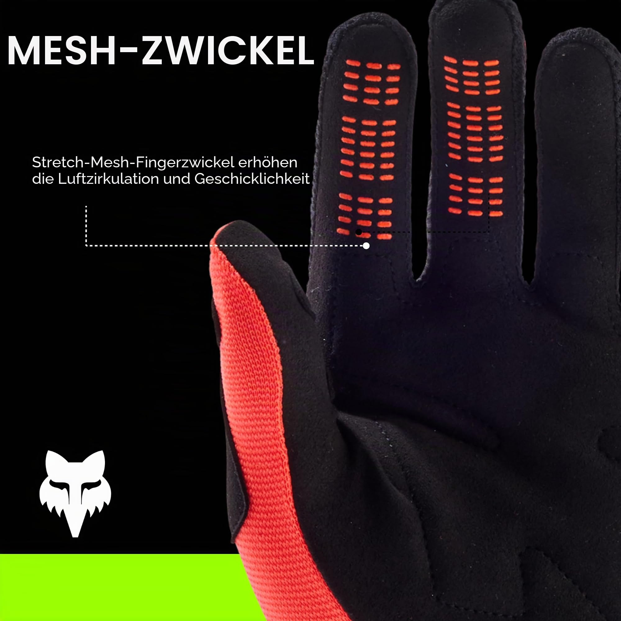 Fox Racing Dirtpaw Glove - Gepolsterte Knöchel, gepolsterte Handfläche, hoher Komfort, verstellbare Passform, maximale Beweglichkeit, langlebige Materialien, White, S