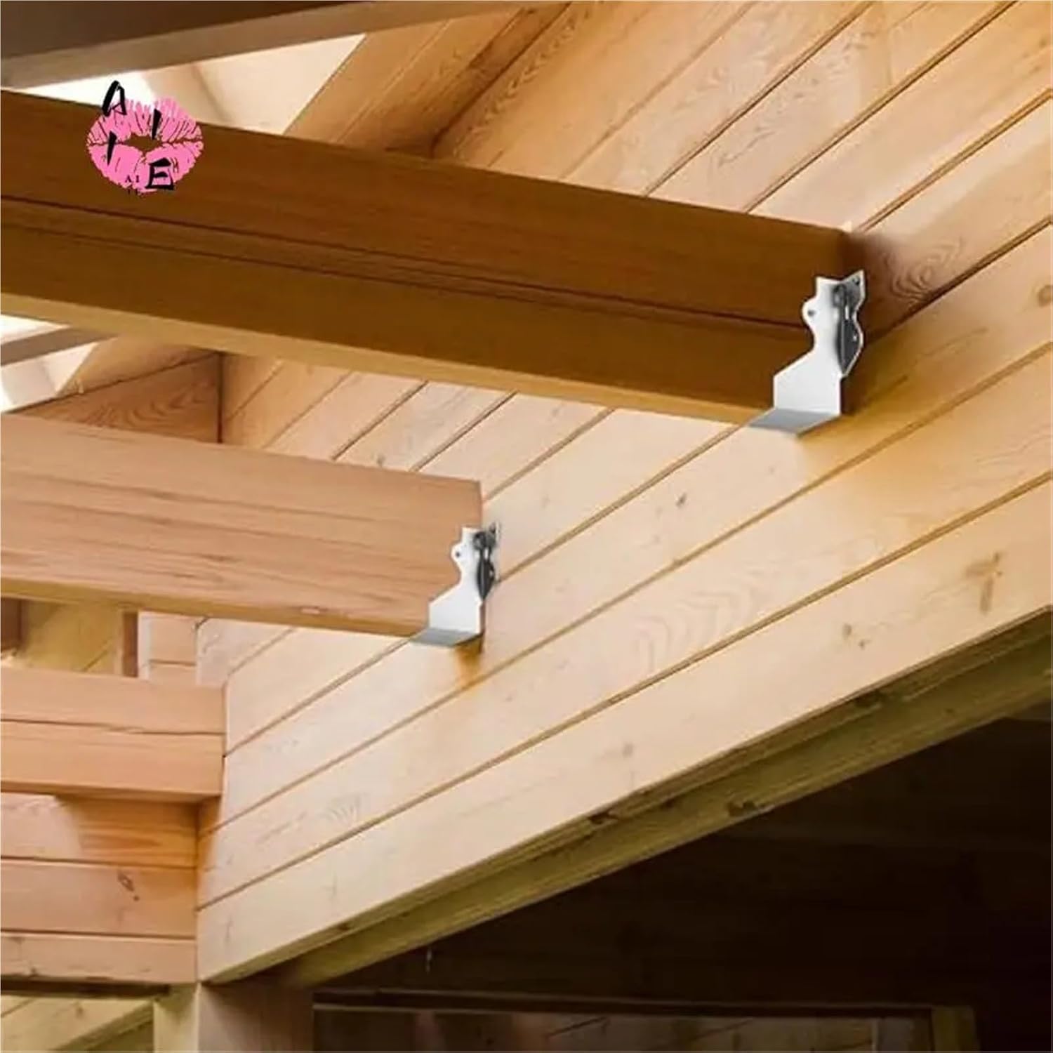 A11E-10Pcs Strong Tie Brackets LU24 2X4 Joist Hanger Galvanizing Face Mount Joist Hangers for Wood Ties Rafter Ties