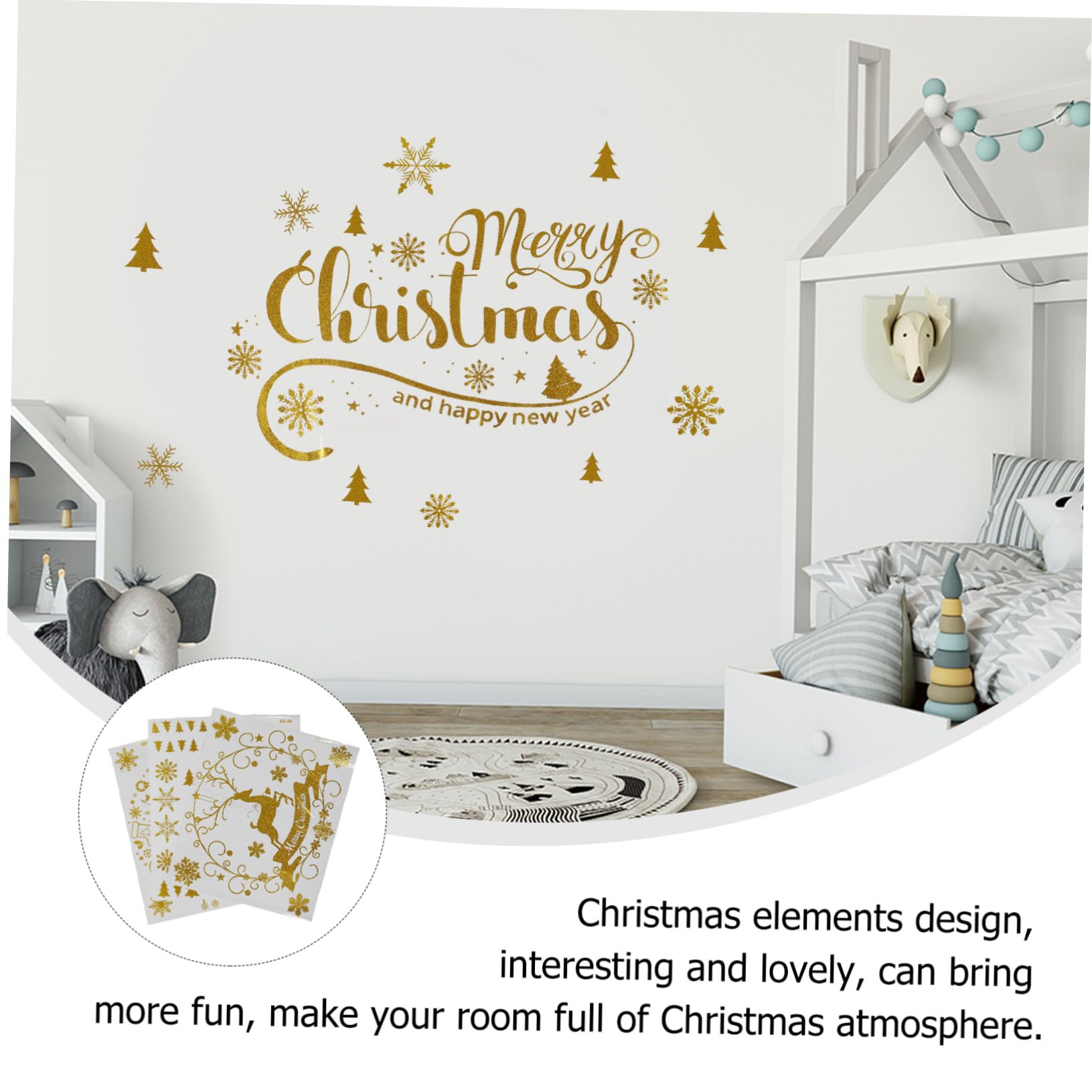 IMIKEYA 9 Stk Weihnachtsaufkleber Weihnachten Schneeflocke Fenster Haftet Weihnachtsschneeflockenaufkleber Weihnachtsfeierdekorationen Winterdeko Für Zu Hause Weihnachtsfenster Haftet Pvc