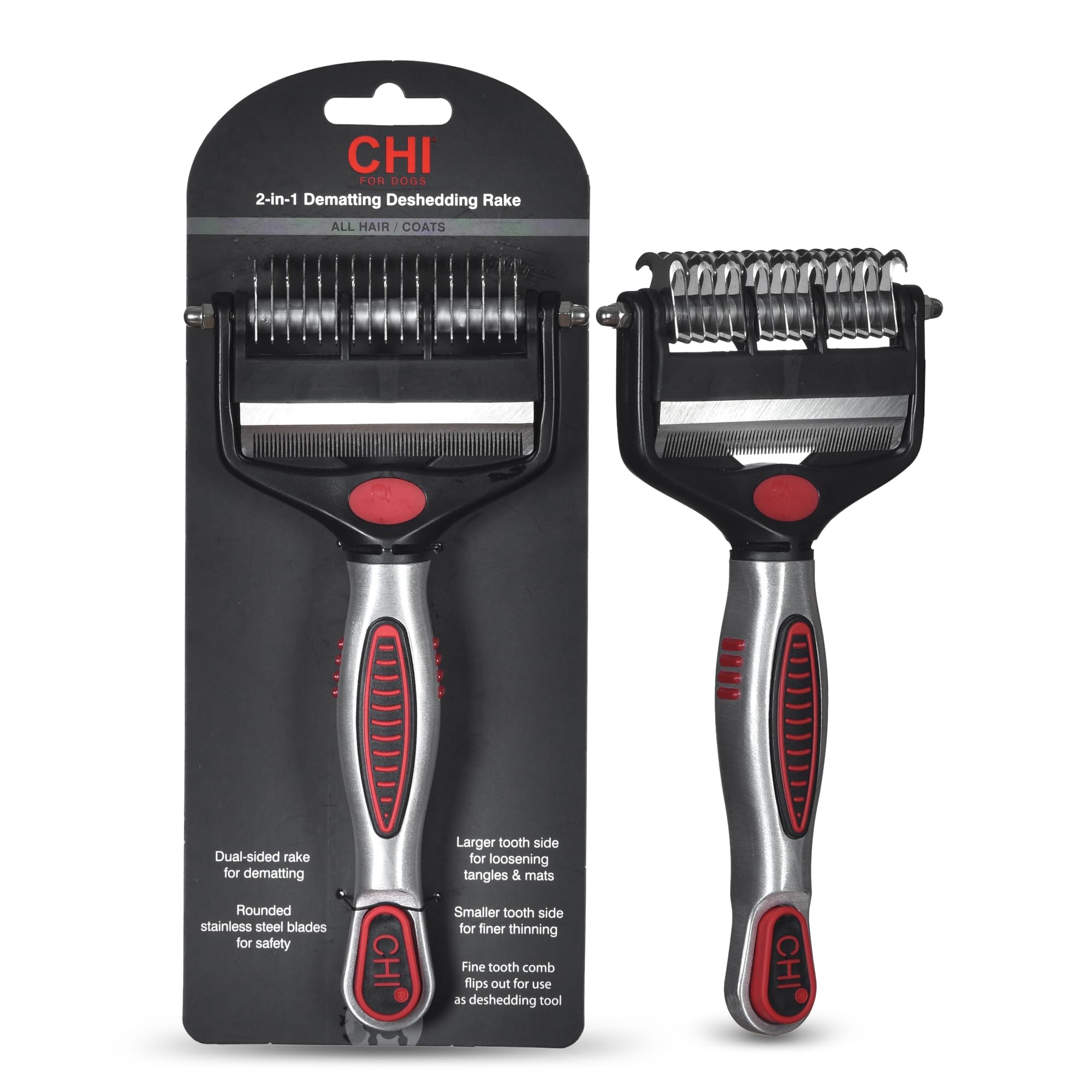 Amazon.com: CHI for Dogs 2 in 1 Dematting and Deshedding Rake
