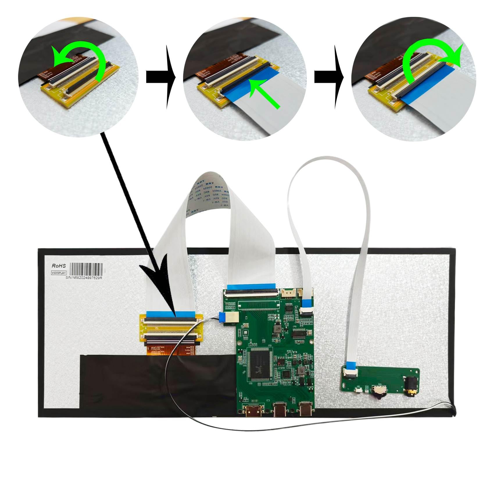 Amazon.com: VSDISPLAY 12.3 Inch 2K LCD Screen 2400x900 with USB-C