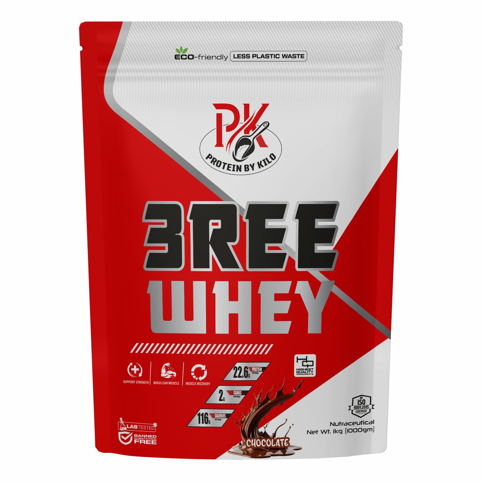 3REE Whey Protein Powder | Triple Whey Blend with Whey Protein Concentrate, Whey Protein Isolate & Hydrolysed Whey Protein | Chocolate Flavour | Protein Supplement Powder | 1 kg | Easy to Mix-image-8