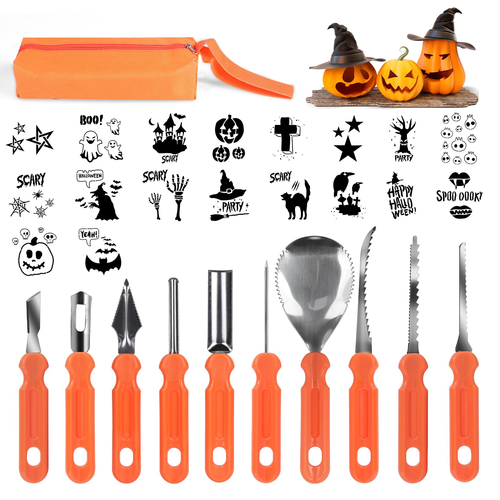 LALAGO Halloween Kit de Sculpture de Citrouille