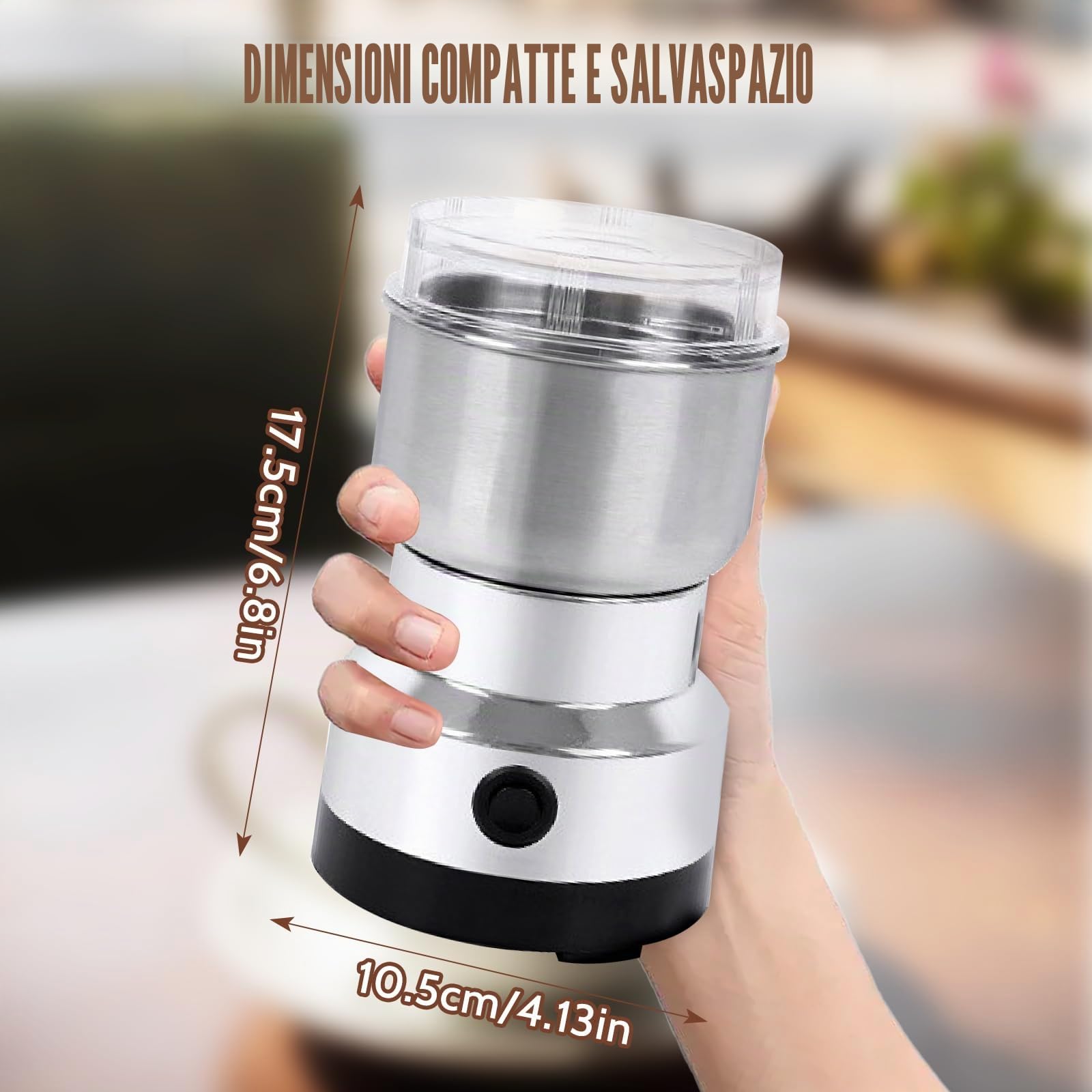 Mulino elettrico per cereali spezie superfine mulino smash macchina mulino elettrico mini mulino imbuto robot da cucina per cereali noci spezie chicchi di caffè cereali riso 300g