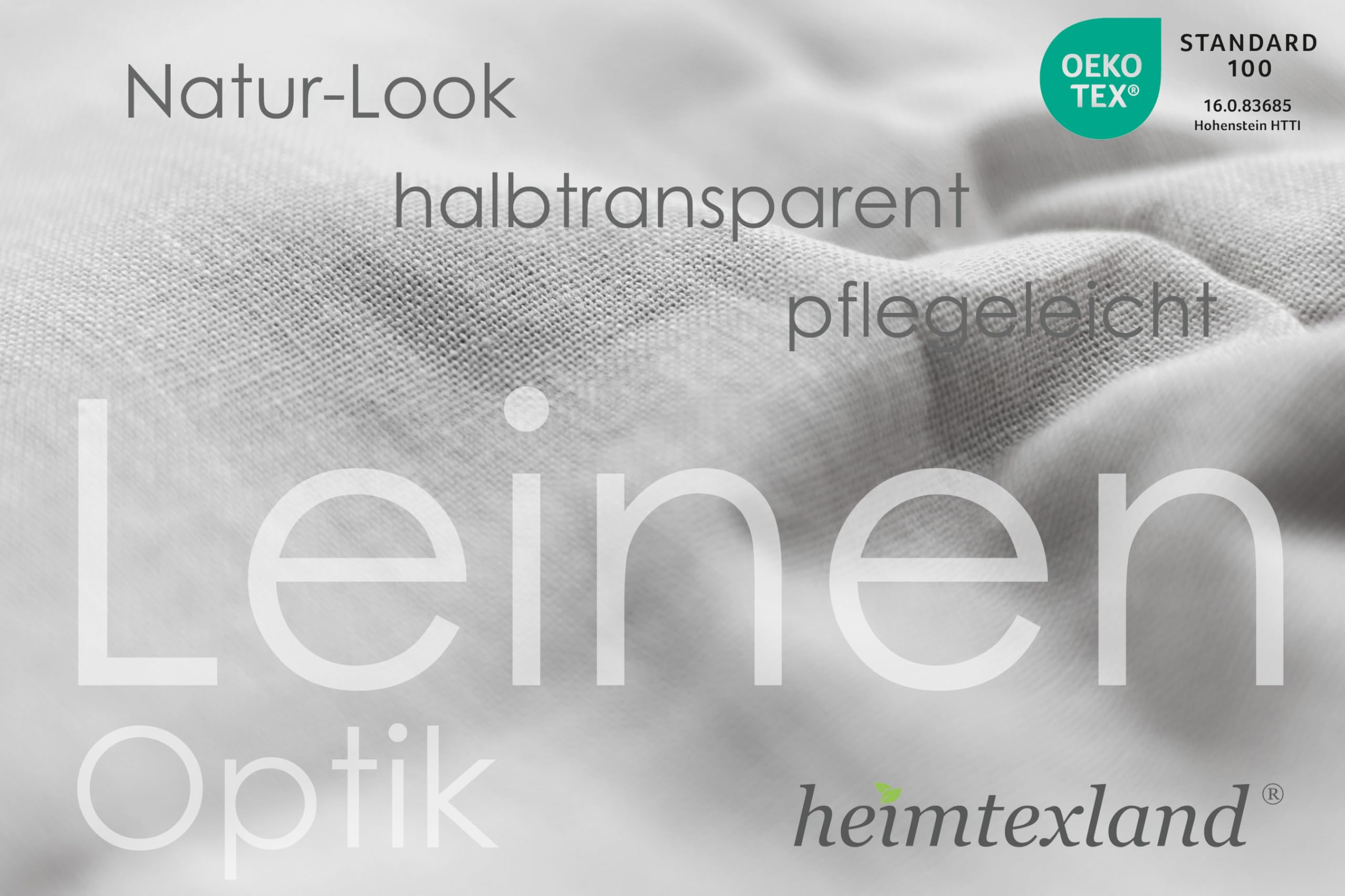 heimtexland ® Vorhang Kindergardine Leinen Optik Natur Grau Skandinavisch Wald Bär Gardine transparent Kinderzimmer Ösenschal Ökotex Typ563 Weiß - Grau mit Ösen I HxB 245x135 cm