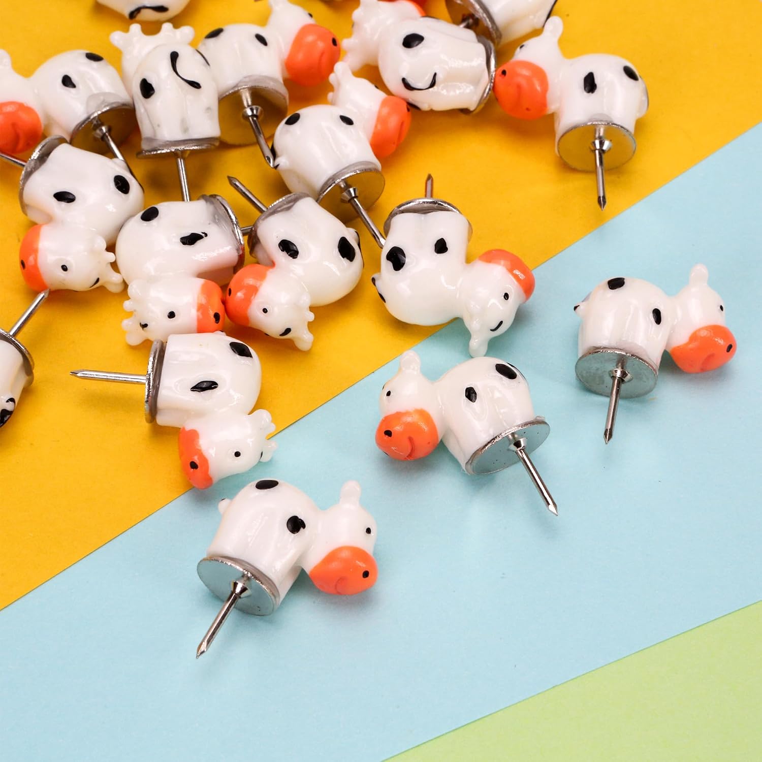 20PCS Cute Cow Push Pins – Handmade Cow-Shaped Decorative Thumbtacks with Box for Corkboard, Bulletin Board, Photo Wall, Paper, Memo, Map Marker, Note, Drawing Pin – Office, Home, School Accessories image 3