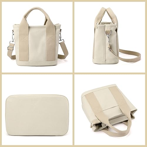 Miniatura 3 de HINGTAT Bolso de mano para mujer, bolsos de hombro de lona, mini bolso cruzado, bolsos de mano de moda, bolsas de viaje, bolsa de viaje