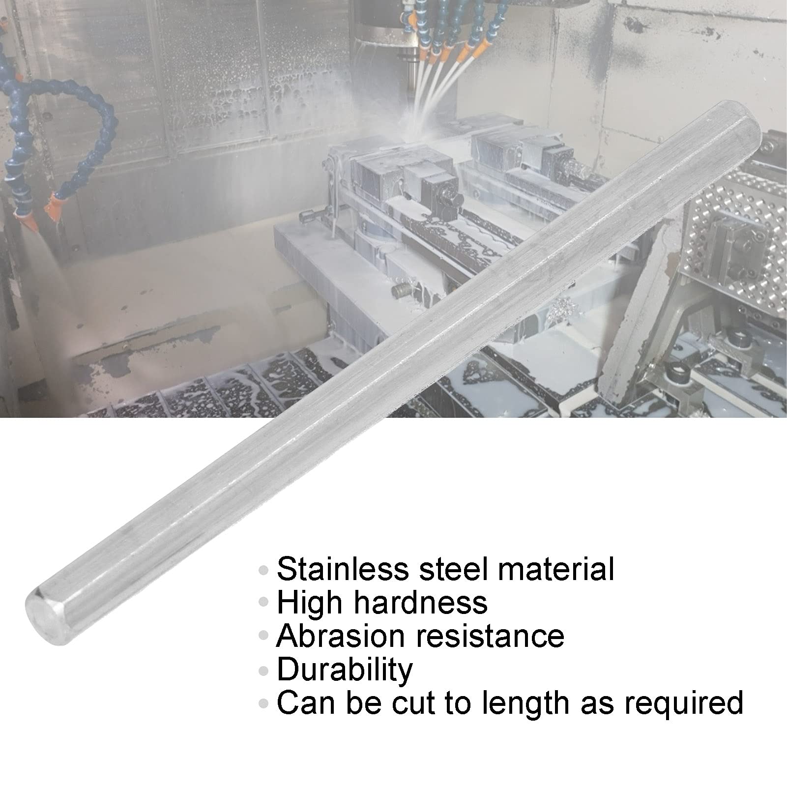Rod Stock, SS, 6 in Overall L, Mfr: 4R.375-6-A