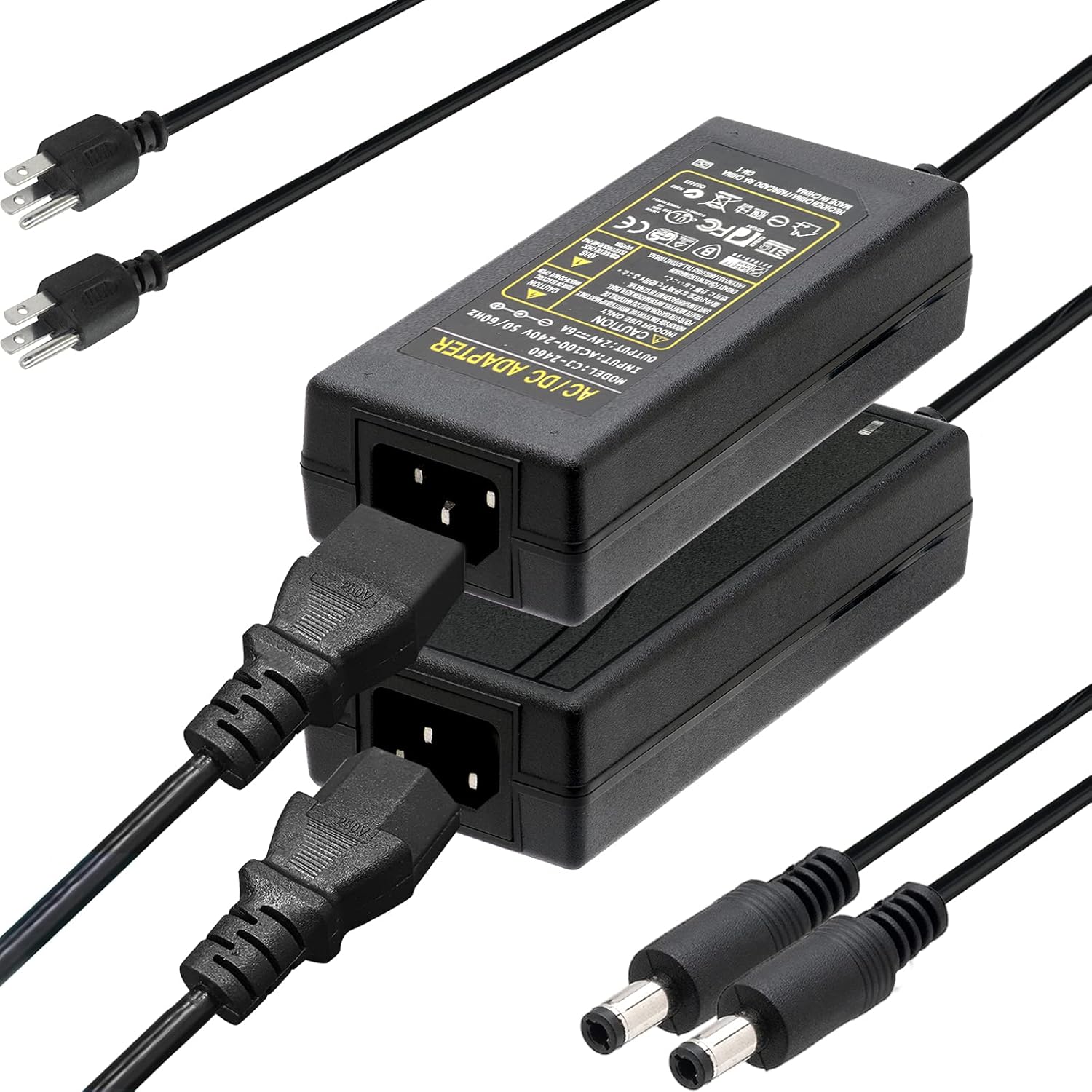 ZCPlus Universal Power Adapter 24V 6A AC/DC Power Supply Transformer Adaptador de Cable
