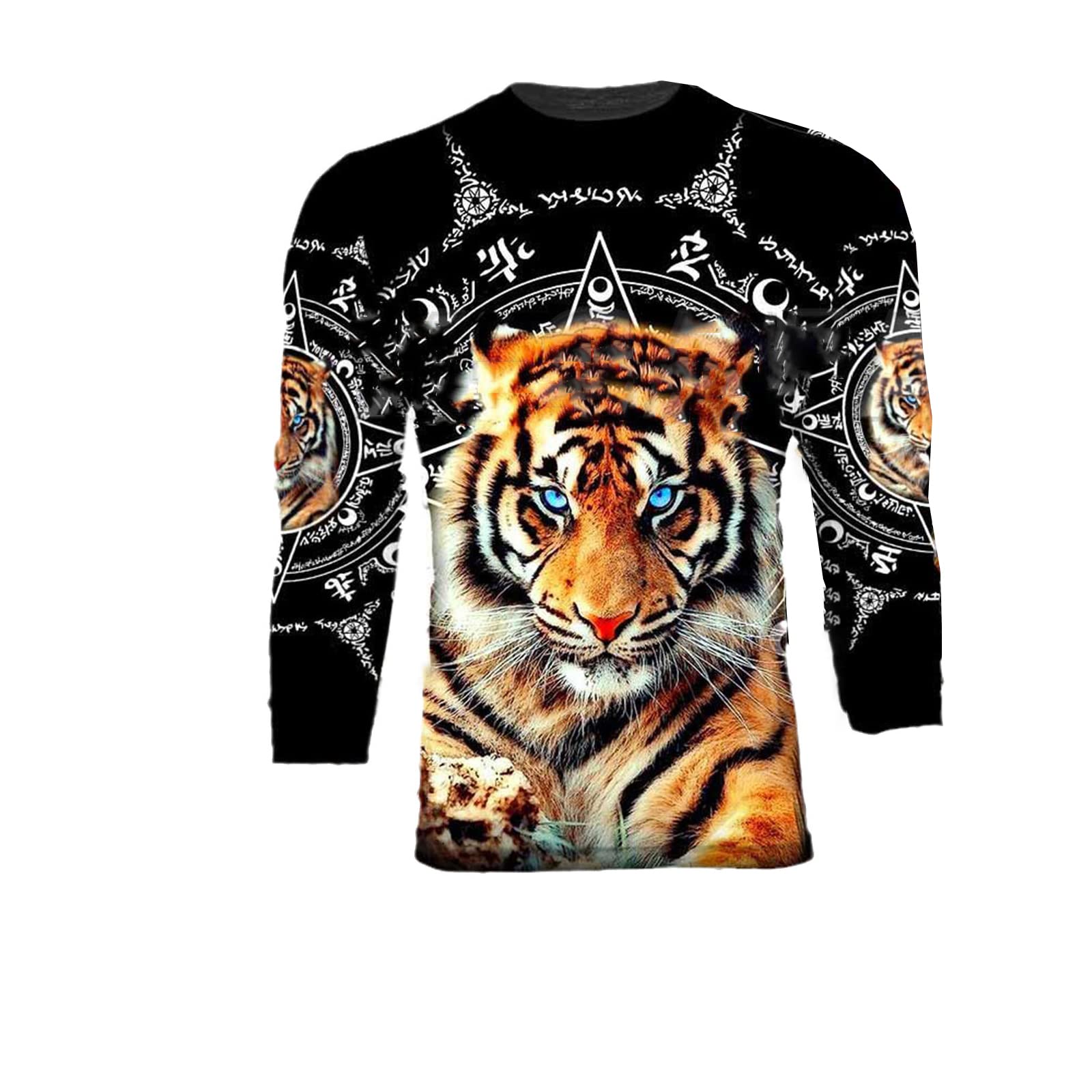 Docorou Tiger 3D Print Tattoo Hoodie Pullover Sweatshirt Man Women Harajuku Outwear Casual Unisex Zip Jacket Tracksuit Coat