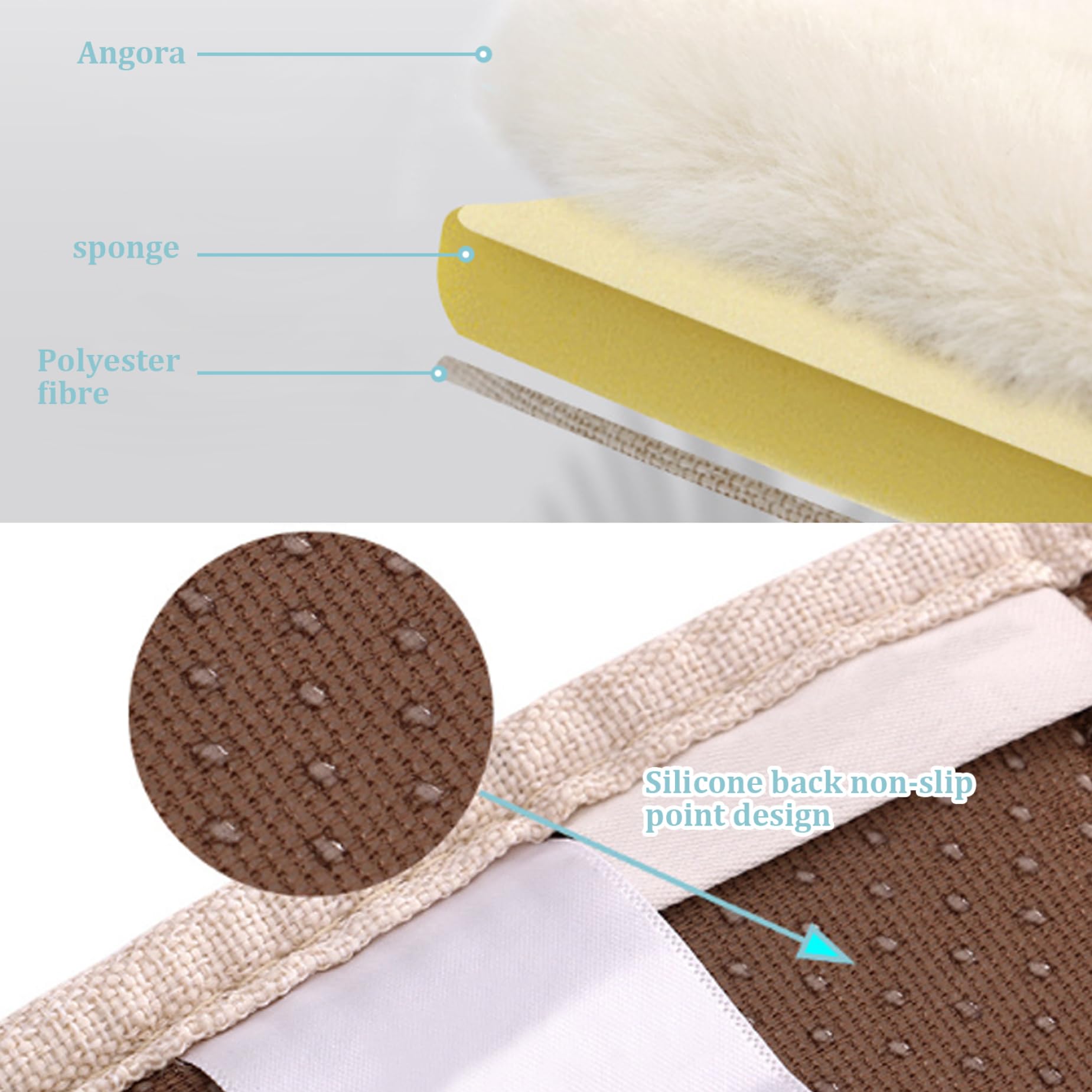 Pram Seat Liner, fodere per sedili da asciugatura calda da 30x15 pollici, inserto per passeggini spessi morbidi universali per passeggino freddo, sedia da pranzo, utilizzo della sicurezza (beige)