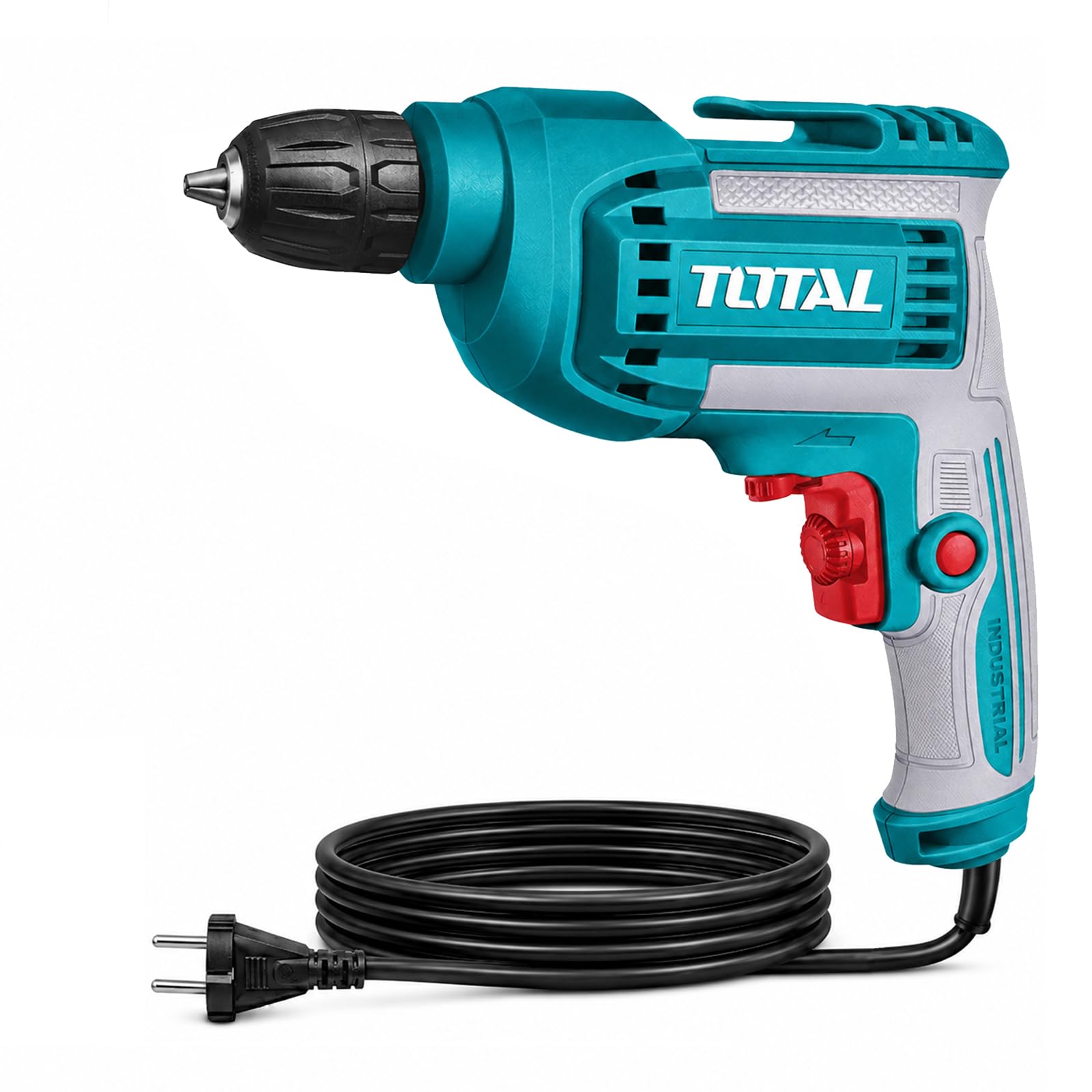 TOTAL Electric Drill Machine 550W | 0.8-10mm Keyless Chuck | 0–3300 RPM | Variable Speed Control | Lock-on Button | Forward & Reverse | Copper Armature | For Wood/Metal Drilling & Screwdriving-picture-19