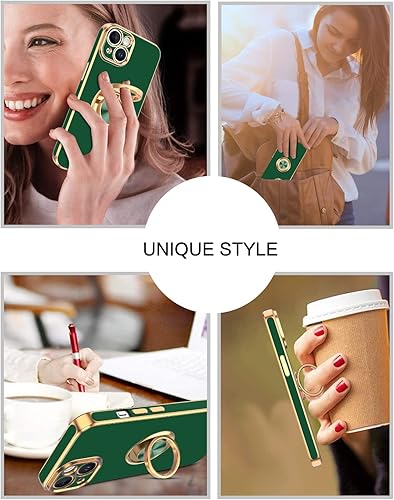 Miniatura 6 de BENTOBEN Funda para iPhone 14 Plus, funda para teléfono iPhone 14 Plus, ajuste delgado, soporte de anillo con soporte, protección a prueba de