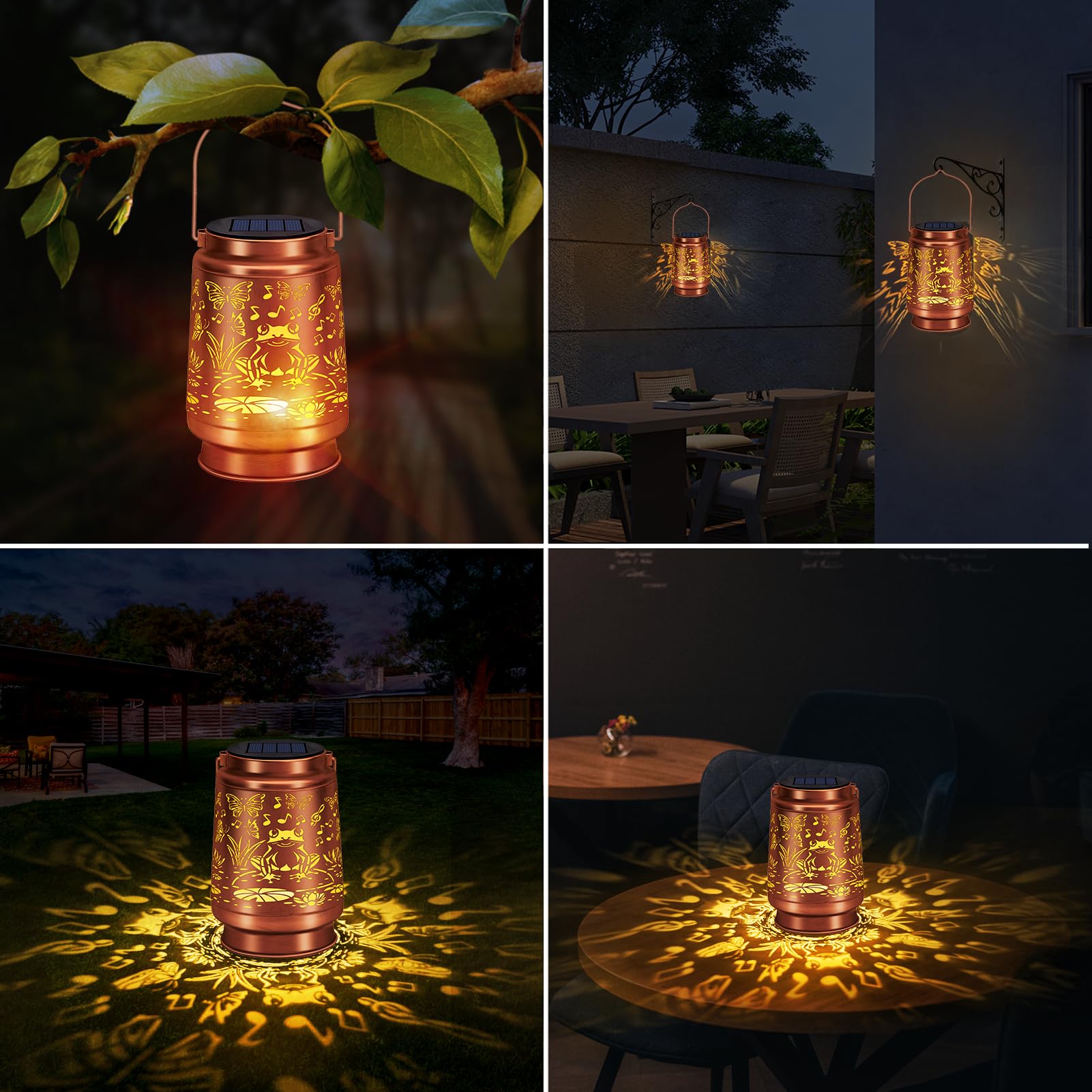 Farol solar para exteriores, impermeable, decoración de jardín, regalos de cumpleaños de Navidad para mujeres, mamá, abuela, jardín, patio, césped, balcón, porche, rana