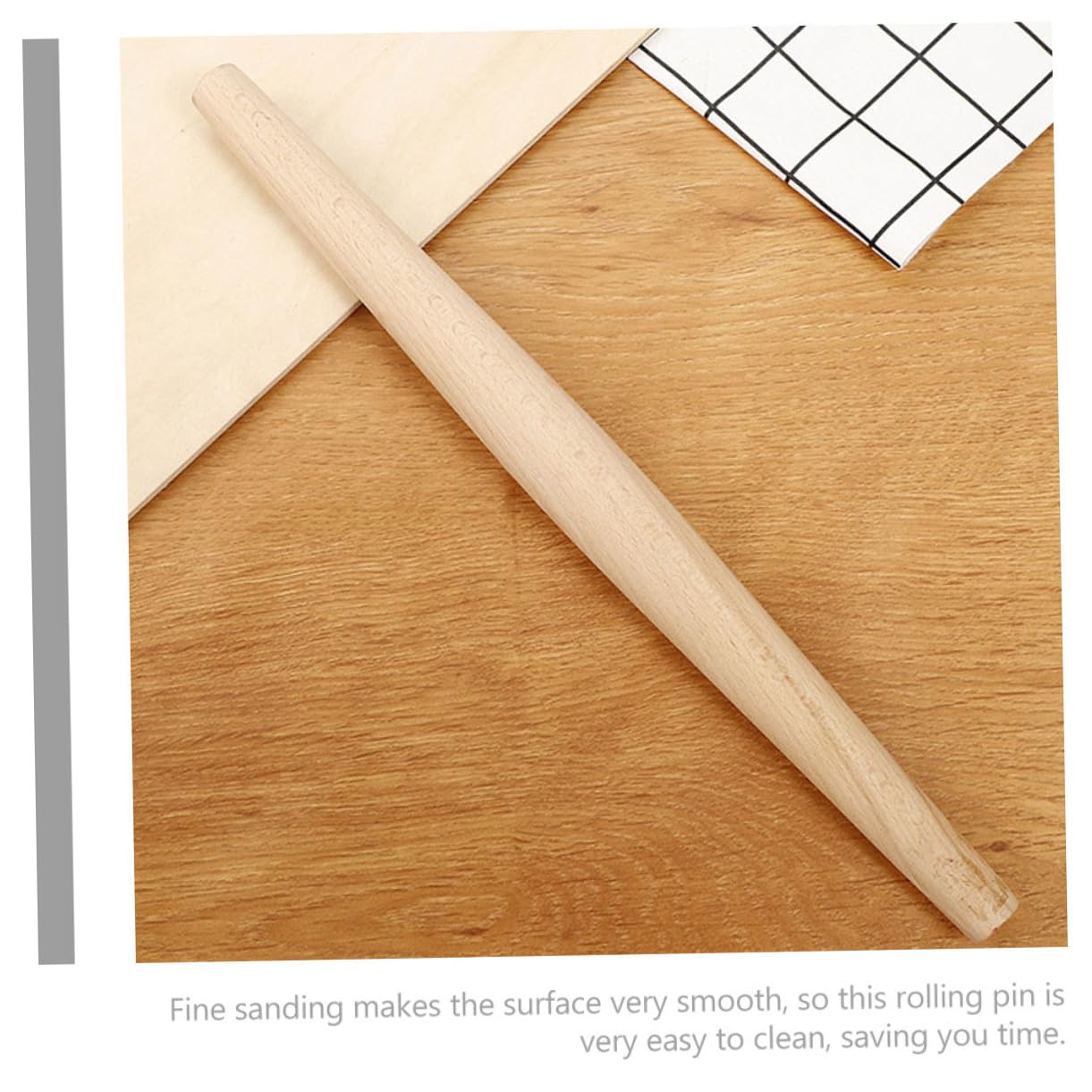 Holz Nudelholz für Kuchen und Teig, 1 Stück, Beige