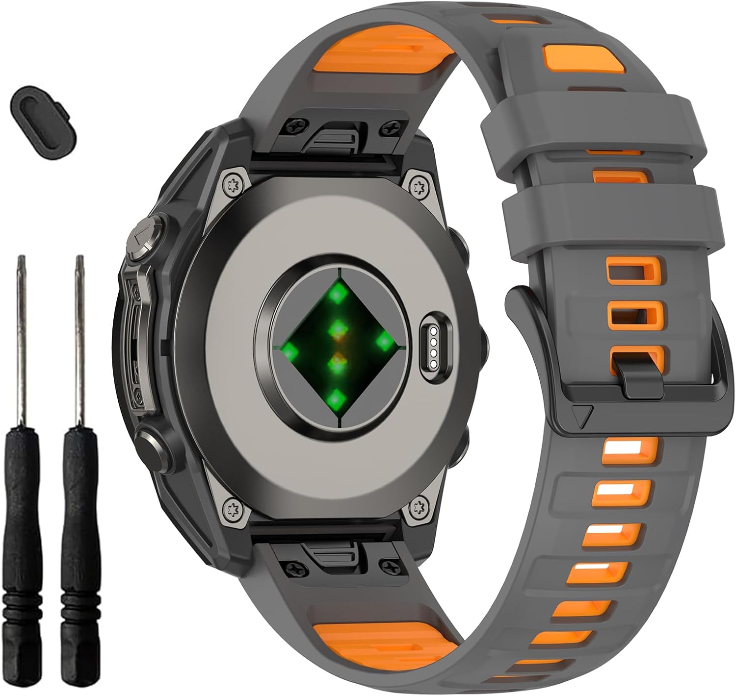 26mm Quickfit Watchbands Compatible with Garmin Tactix 8/Fenix 8 pro AMOLED 51mm/7X/7X Pro/6X/6X Pro/5X/5X Plus/3, Silicone Strap for Garmin Descent Mk2i/3i/quatix 8/epix Pro 51mm/Enduro3/2