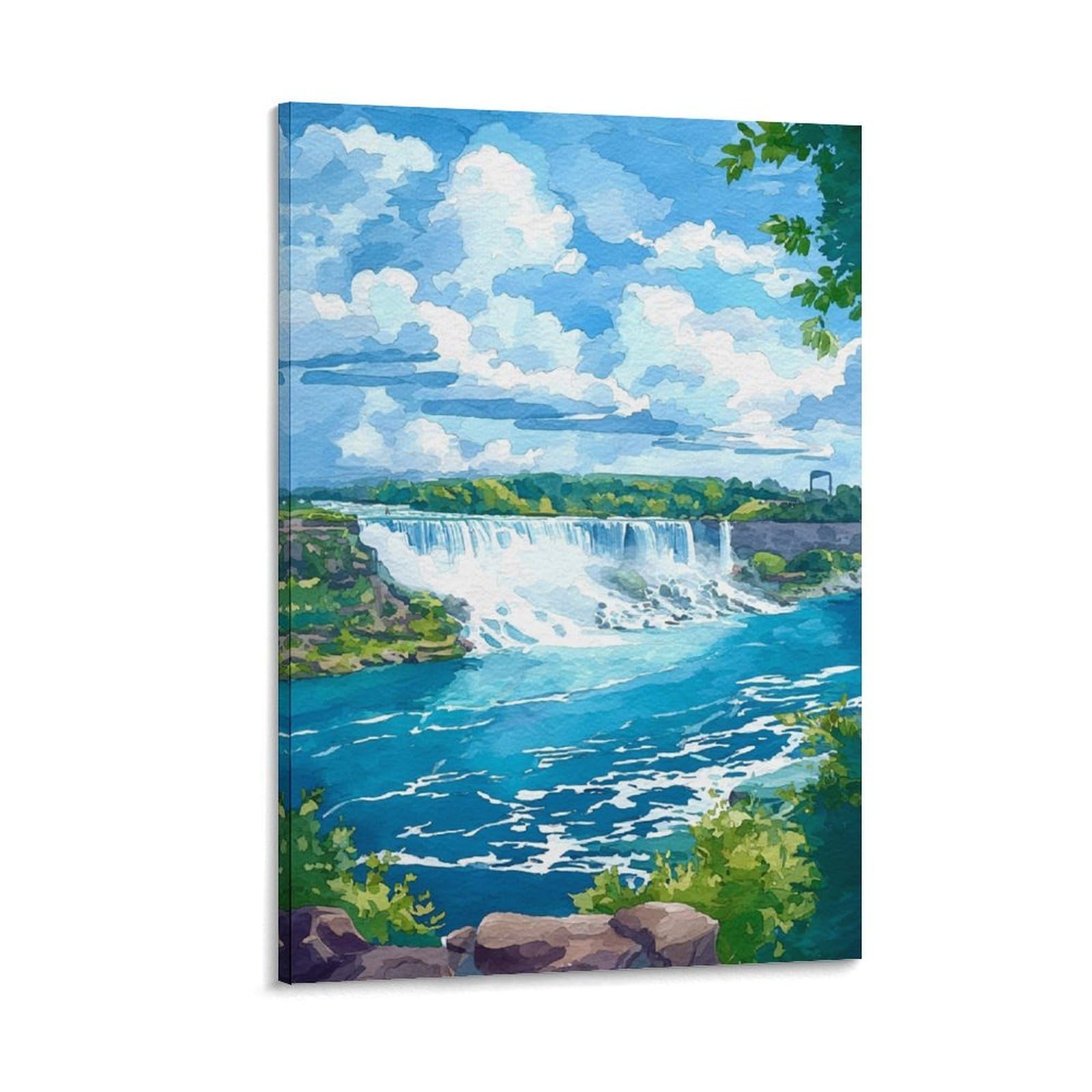 Niagara Falls Posters 24x36inch(60x90cm) Vintage Watercolor Canvas Art