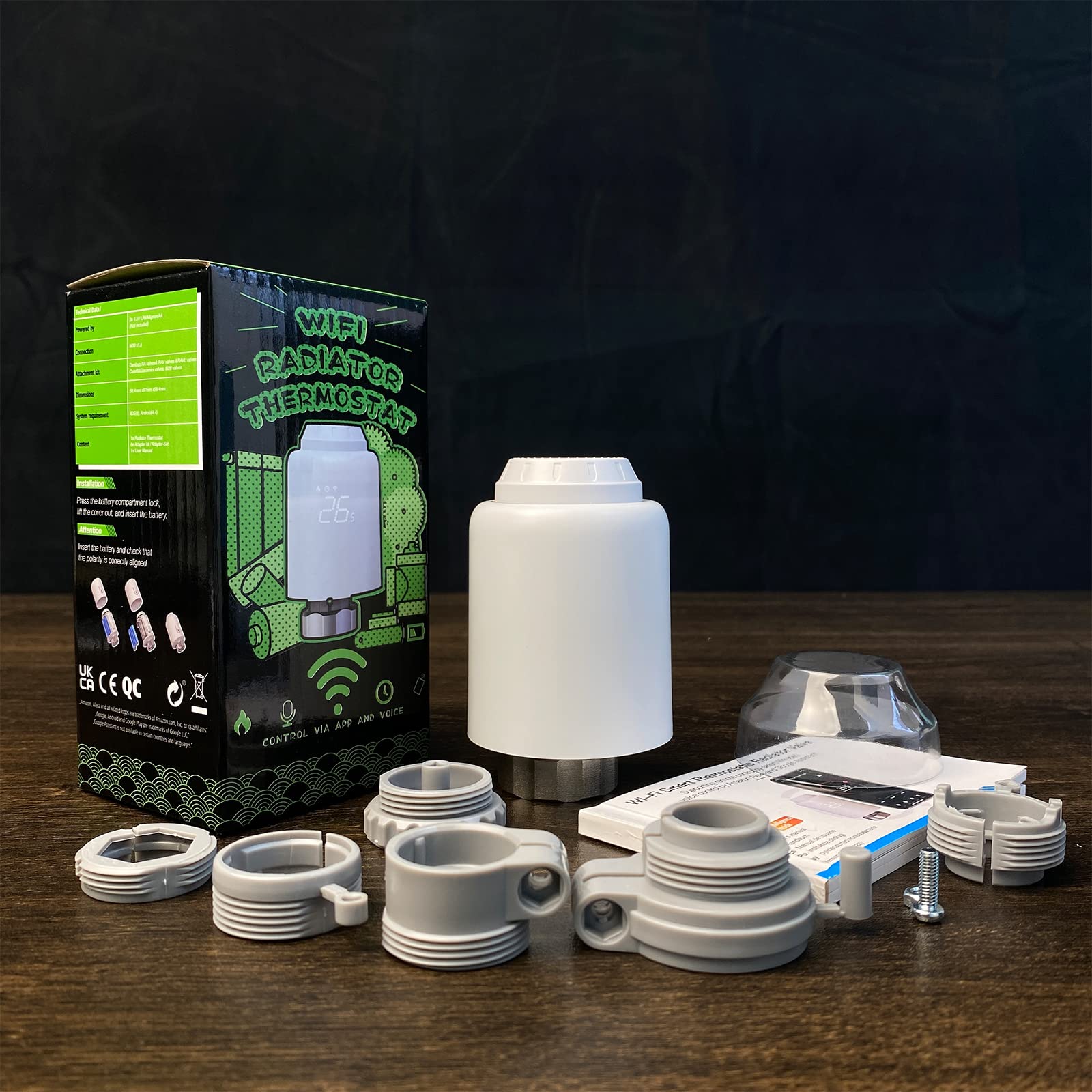 WiFi Thermostat-Heizkörper-Aktuatorventile, WiFi Direct, programmierbare Steuerung Alexa Google Sprachsteuerung